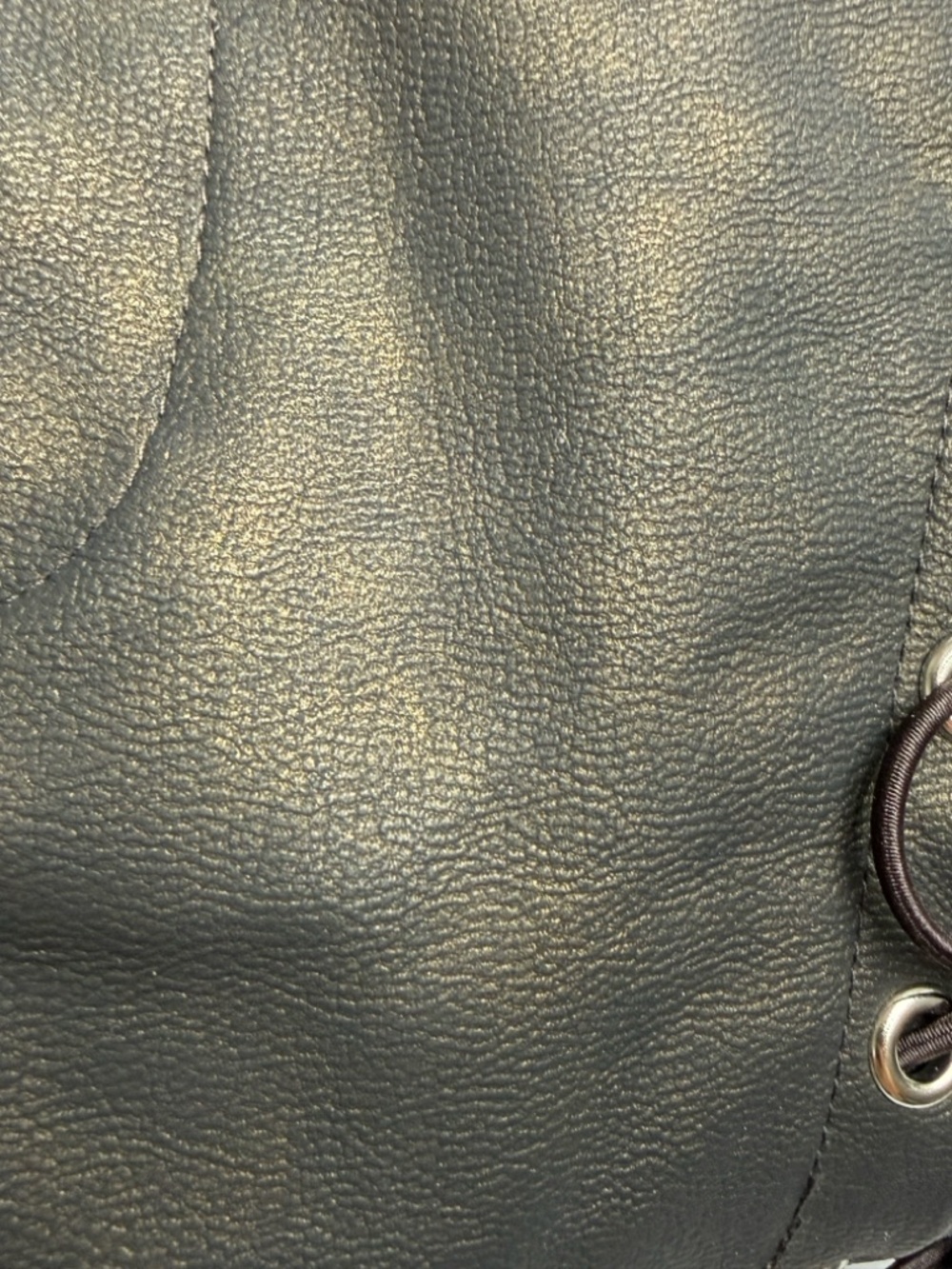 White Fox Lace-Up Faux Leather Flare Chocolate XS Y2K Moto grunge Y2K trouser - Picture 13 of 13